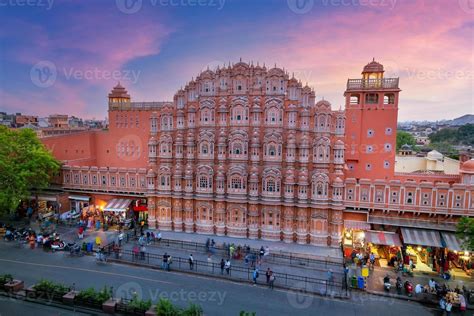 Hawa Mahal On Evening Jaipur Rajasthan India 2856313 Stock Photo At