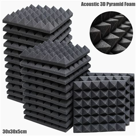 12 24pcs 30x30x5cm Studio Acoustic Foam Panels Sound Insulation