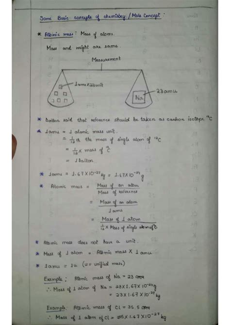 Solution Mole Concept Chemistry Notes Studypool