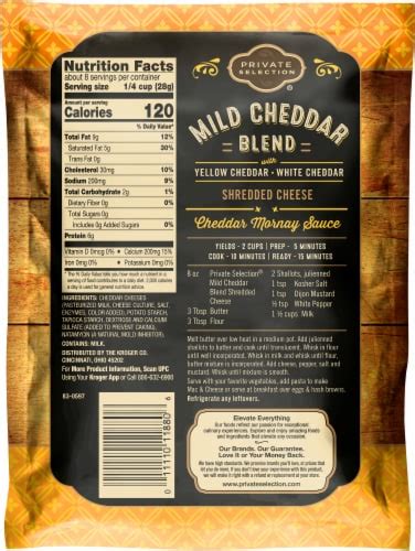 Private Selection® Mild Cheddar Blend Thick Cut Shredded Cheese 8 Oz Kroger