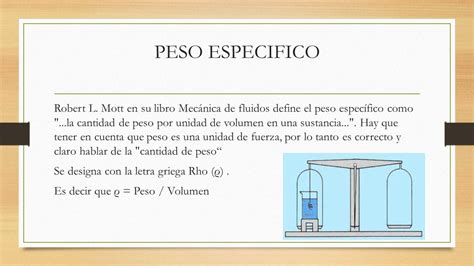 Definicion De Peso Especifico En Fisica Lios