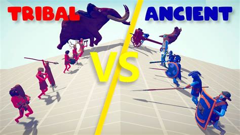 Tribal Team Vs Ancient Team Tabs Totally Accurate Battle Simulator