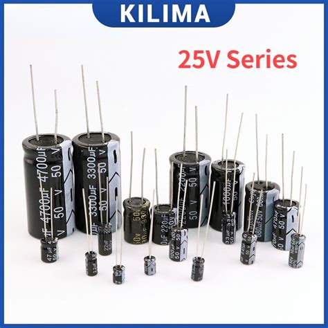 Aluminum Electrolytic Capacitor 25V 10UF 47UF 100UF 220UF 470UF 680UF