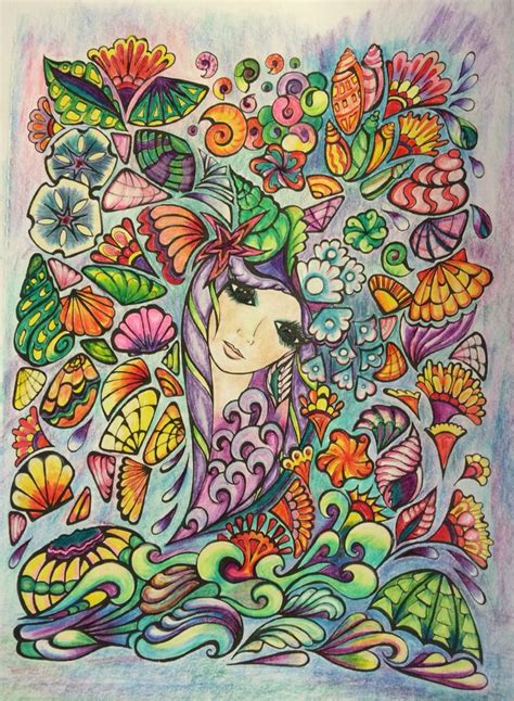 Fanciful Faces Colored By Teresa Dodd Creative Haven Coloring Books