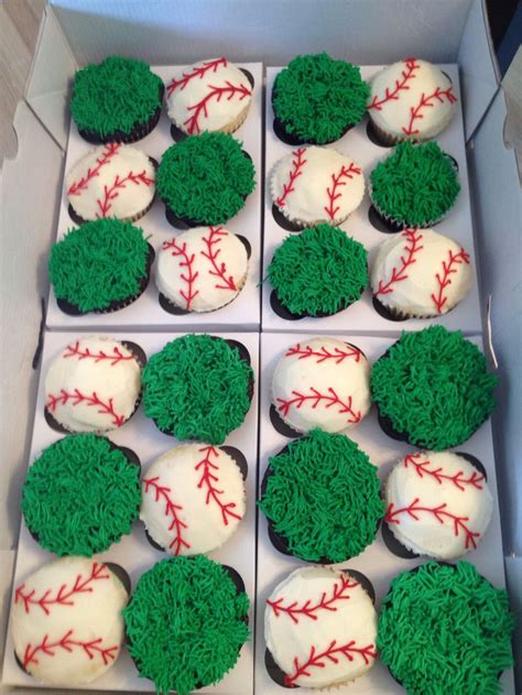 Baseball Cupcakes For Spencer S 1st Birthday