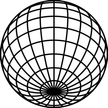 Editable Linear Globe Grid Icon On White Background Vector, Web, International, Around PNG and ...