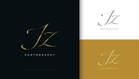 Premium Vector Jz Initial Signature Logo Design With Elegant And