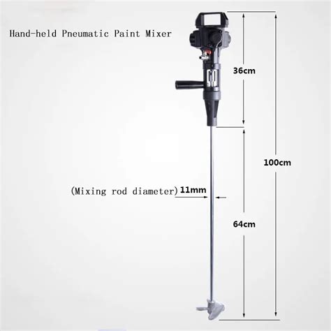 Hand Held Pneumatic Paint Mixer Stainless Steel Mixer Blade Ink Mixer