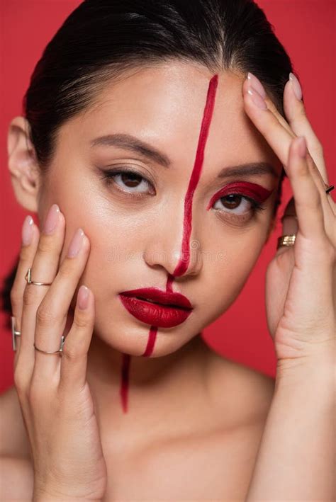 Portrait Of Brunette Asian Woman Looking Stock Image Image Of Sensual