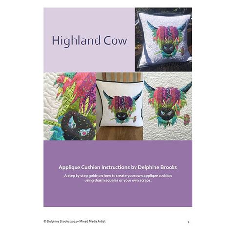 Delphine Brooks Highland Cow Pattern