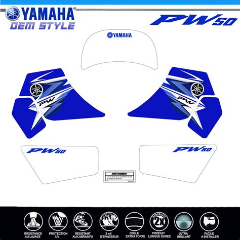 Deko Set Pw Blau Original Typ Pw Grafik Kit F R Yamaha Pw Von