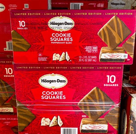 Haagen Dazs Cookie Squares Peppermint Bark Costco Deals