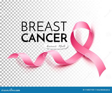 Vector Breast Cancer Awareness Poster Pink Ribbon Stock Vector