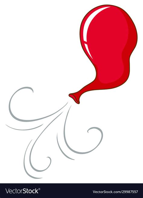 Red balloon blowing in air Royalty Free Vector Image