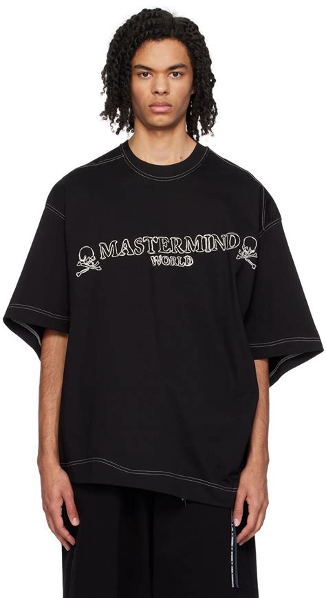 MASTERMIND WORLD Black Bonded T Shirt MASTERMIND WORLD