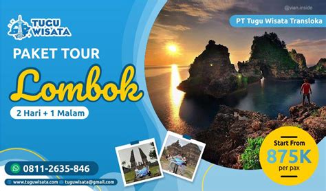 Paket Tour Lombok Hari Malam Wisata Lombok D N Murah Seru