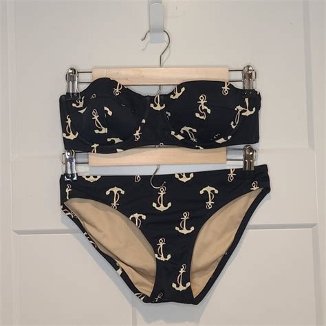 J Crew Swim J Crew Anchor Bikini Top Only C Bottoms Listed