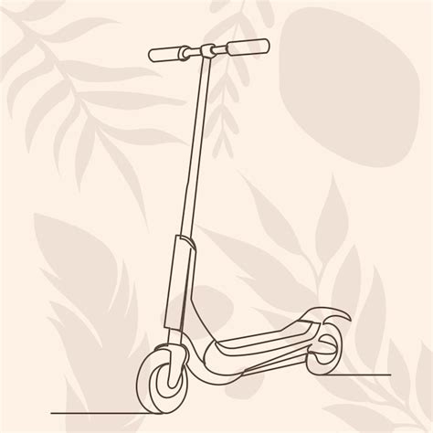 Premium Vector Scooter Drawing By One Continuous Line Isolated Vector