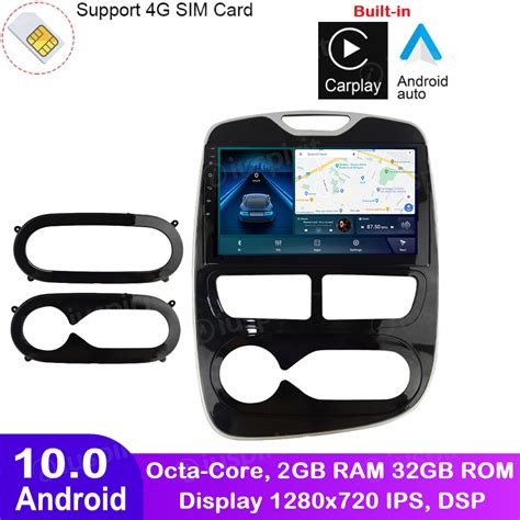 ANDROID Autoradio Navigatore Per Renault Clio 4 ZOE 2012 2016 CarPlay