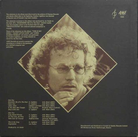 Gordon Lightfoot – Early Lightfoot – Vinyl Pursuit Inc