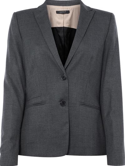 Esprit Collection Blazer Mit Feiner Webstruktur Mittelgrau Online Kaufen