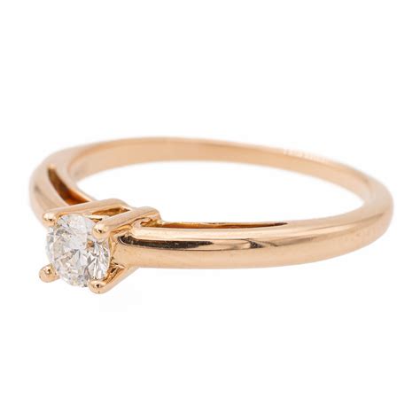 Mauboussin Bague Solitaire Or Rose Diamant Maison Eloe