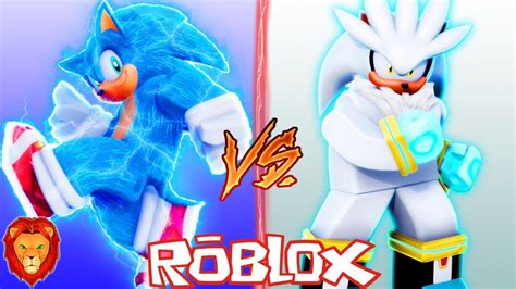 SONIC LA PELICULA VS SILVER LA PELICULA EN ROBLOX BATALLA EPICA DE