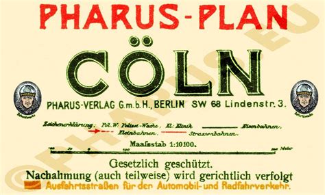 Pharus Pharus Historischer Stadtplan K Ln