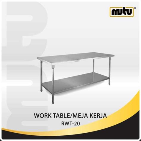 Jual Rwt 20 Meja Kerja Dapur Stainless Steel Persiapan Bahan Makanan