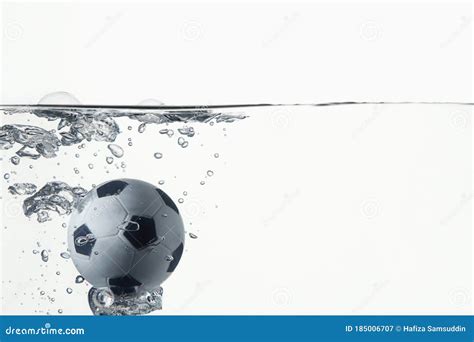 Soccer Ball Splashing Into Water Stock Illustration Illustration Of