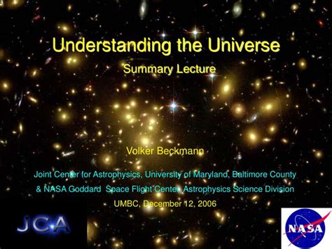 Ppt Understanding The Universe Summary Lecture Powerpoint