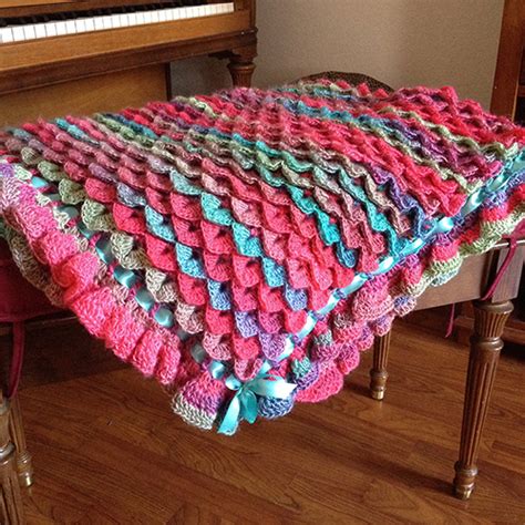 Crochet Guide Crocodile Stitch Baby Blanket