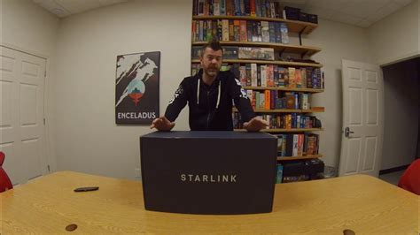 Starlink Satellite Unboxing In Best Effort Area Square Dish Youtube