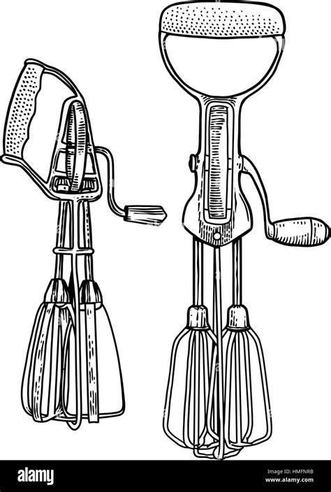 Whisk Illustration Drawing Engraving Line Art Stock Vector Image