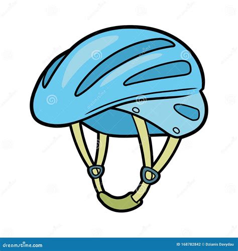 Bicycle Helmet On A White Background Stock Vector Illustration Of