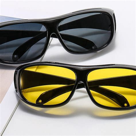 Anti Glare Yellow Tinted Night Visions Driving Glasses Classic Pilot