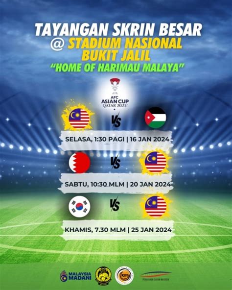 Tayangan Skrin Besar Stadium Nasional Bukit Jalil Home Of Harimau