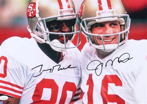 Joe Montana And Jerry Rice Signed 49ers 16x20 Photo Beckett Coa And Jsa