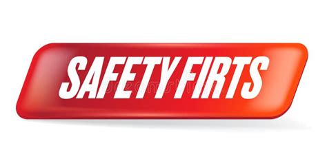 Safety First Red Glossy Web Button And Banner Design Template Safety