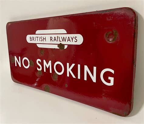 British Railways Enamel No Smoking Sign