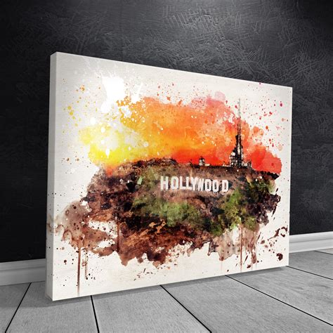 Hollywood Hills Sunset - TheGOATWallArt