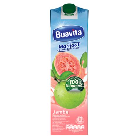 Buavita Jus Buah Jambu Kaya Vitamin C 1Liter Guava Juice Jus Jambu