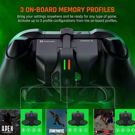 Bigbig Won Armor X Wireless Back Buttons Attachment Black For Xbox