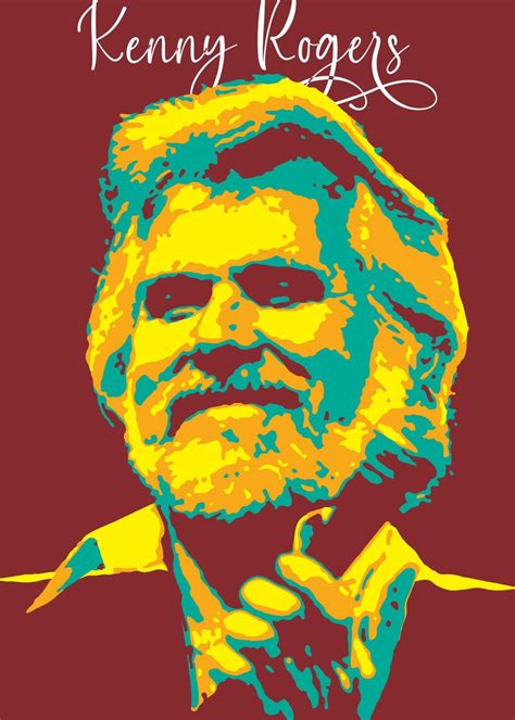 Kenny Rogers V Pop Art Poster Picture Metal Print Paint By