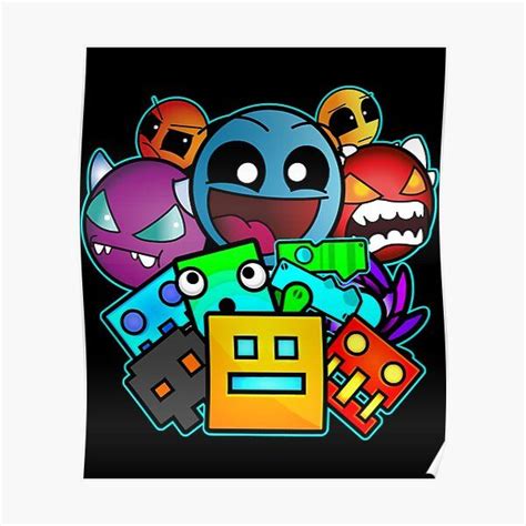 Geometry dash old school gaming Premium Matte Vertical Poster sold by ...