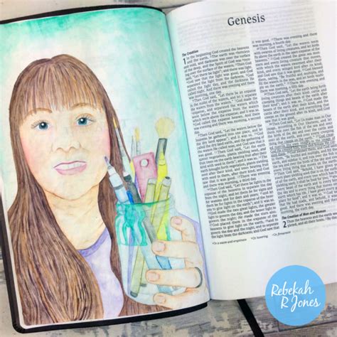 Inktense Pencils Tutorial Bible Art Journaling Challenge Week 17