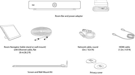 CS BAR T K9 Cisco Webex Room Bar W Table Stand Navigator