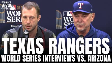 Max Scherzer Bruce Bochy Talk Texas Rangers Vs Arizona Diamondbacks