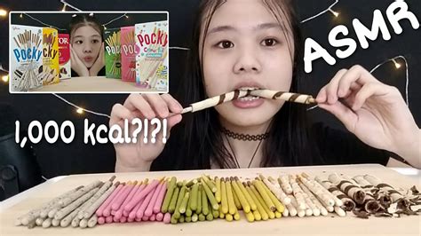 ASMR Mukbang Pocky Biscuit Sticks Eating Sounds YouTube