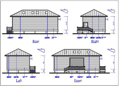 Elevation And Side Elevation View Of House Detail Dwg File Cadbull